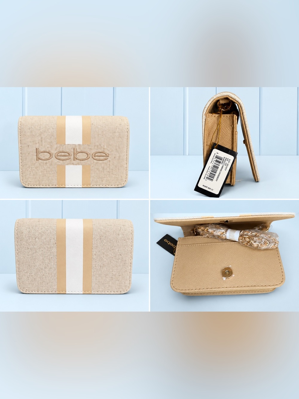 Bebe Paisley Canvas Crossbody